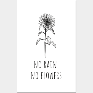 No Rain, No Flowers Posters and Art